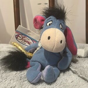 Disney Store Winnie The Pooh Eeyore Cupid Bean Bag Plush Stuffed Animal Toy 9”